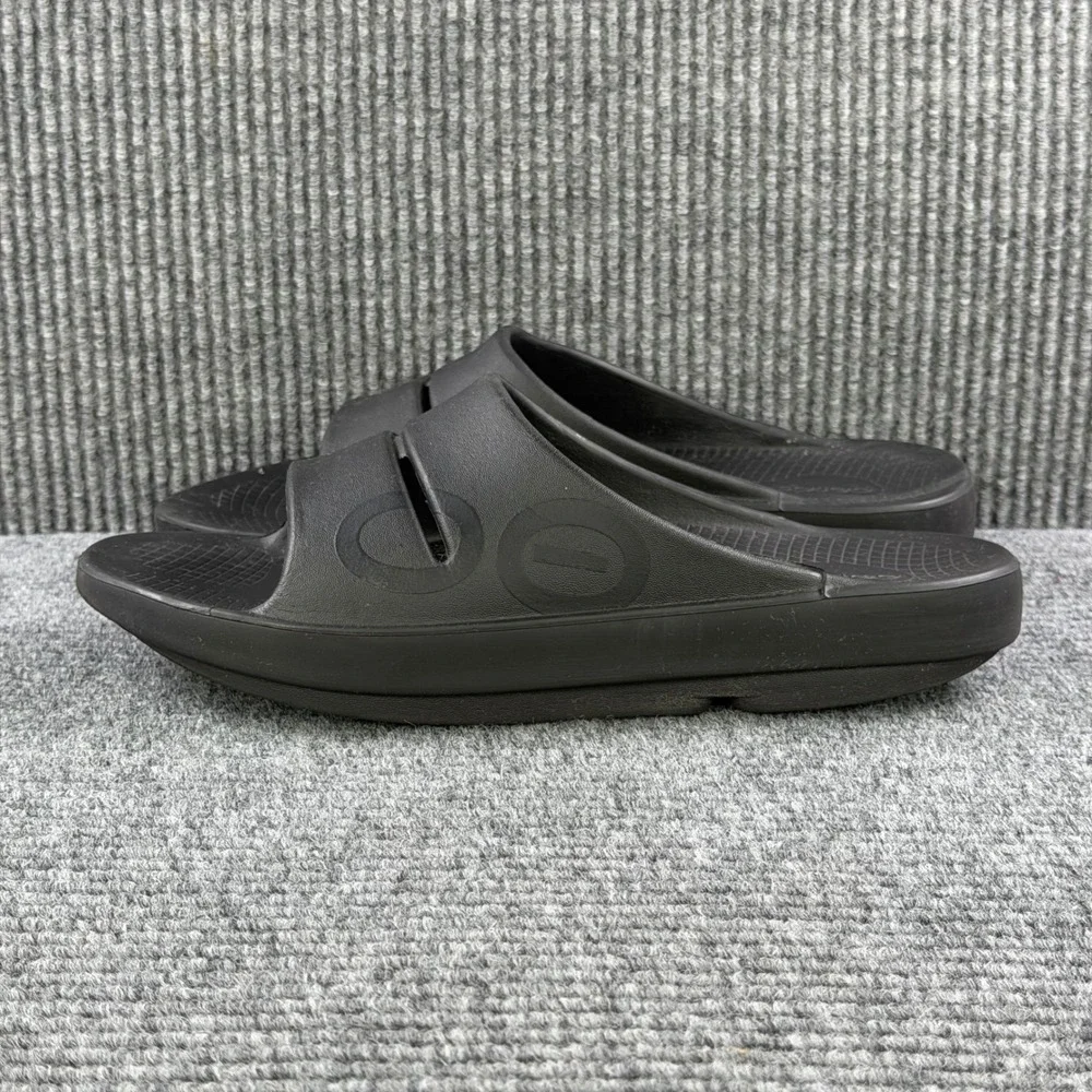 Oofos OOahh Sport Slide Sandals Black Recovery Footwear Mens 11 Womens 13 EU 44